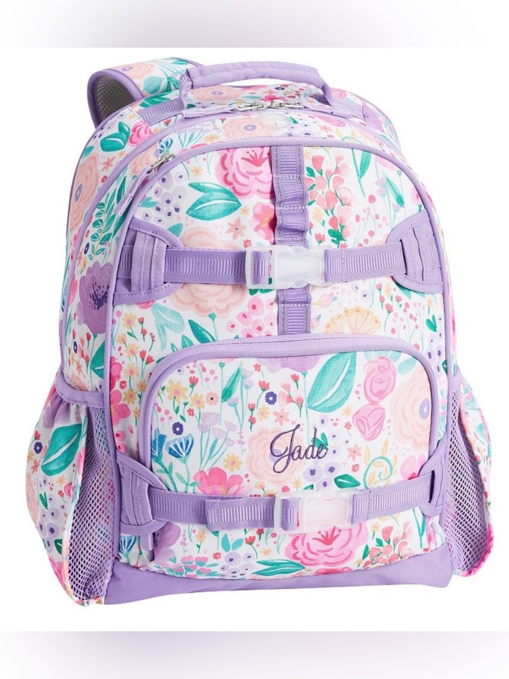 Pottery Barn Kids Floral Backpack in Purple Floral Multicolor